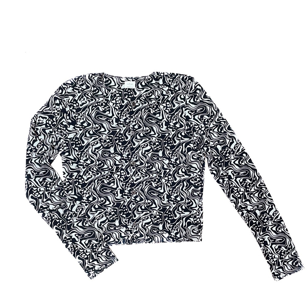 Wilfred Abstract Mesh Swirl Cardigan
